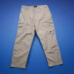 Tru SPEC Pants Mens 42x32 Beige Cargo Straight Leg Rigid‎ Work Flap Pockets